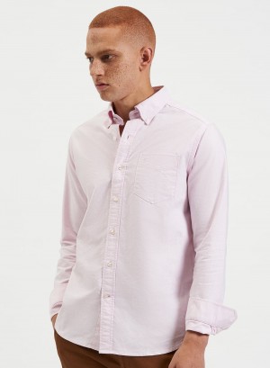 Ben Sherman Brighton Oxford Organic Shirts Pink | TYNKZMV-17