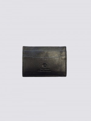 Ben Sherman Koki Leather Card Holder Wallets Black | YTVQJOH-74