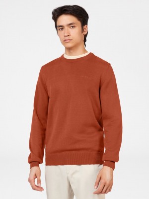 Ben Sherman Signature Crewneck Knitwear Orange | HKXQDJZ-43