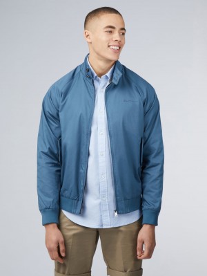 Ben Sherman Signature Harrington Jackets Turquoise | LHUYRTN-18