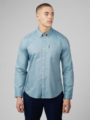 Ben Sherman Signature Oxford Shirts Turquoise | LTJVWPE-32