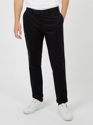 Ben Sherman Signature Slim Stretch Chino Pants Black | AUOVJYL-07