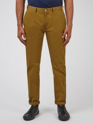 Ben Sherman Signature Slim Stretch Chino Pants Brown | GLWMPYR-43