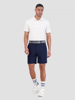 Ben Sherman Solid Air Pique Sports Fit Polo Shirts White | NKXHTVA-57