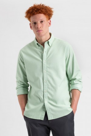 Ben Sherman St. Ives Resort Oxford Shirts Green | MWUKPHB-27