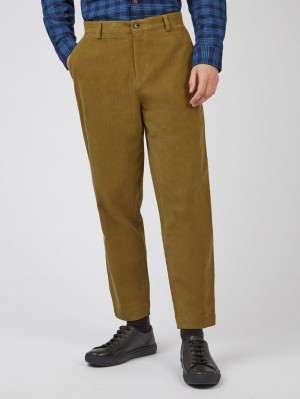 Ben Sherman Tapered Corduroy Pants Brown | QFWZXSI-31