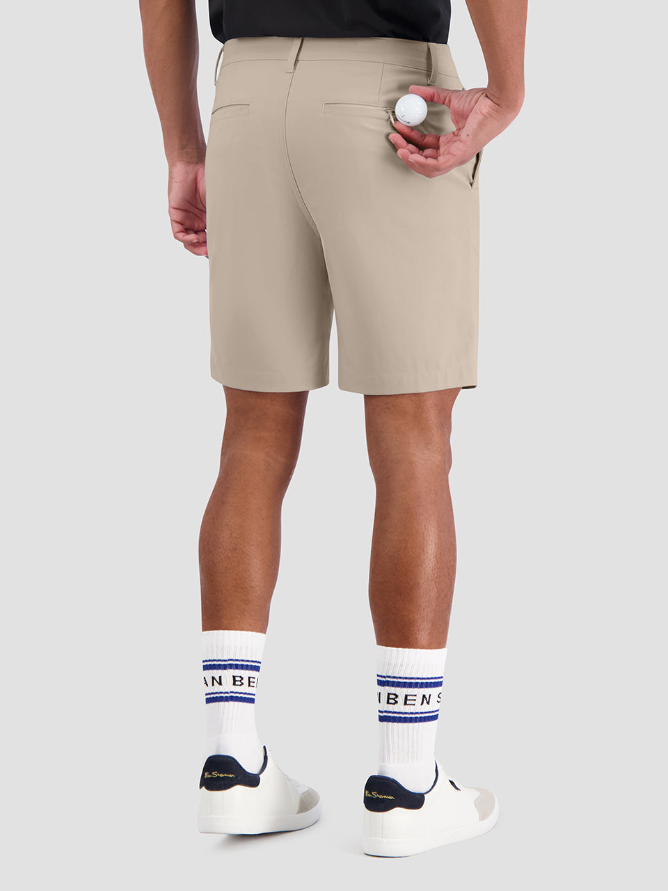 Ben Sherman 4Way Stretch Tech Shorts Khaki | QFRGBOD-91