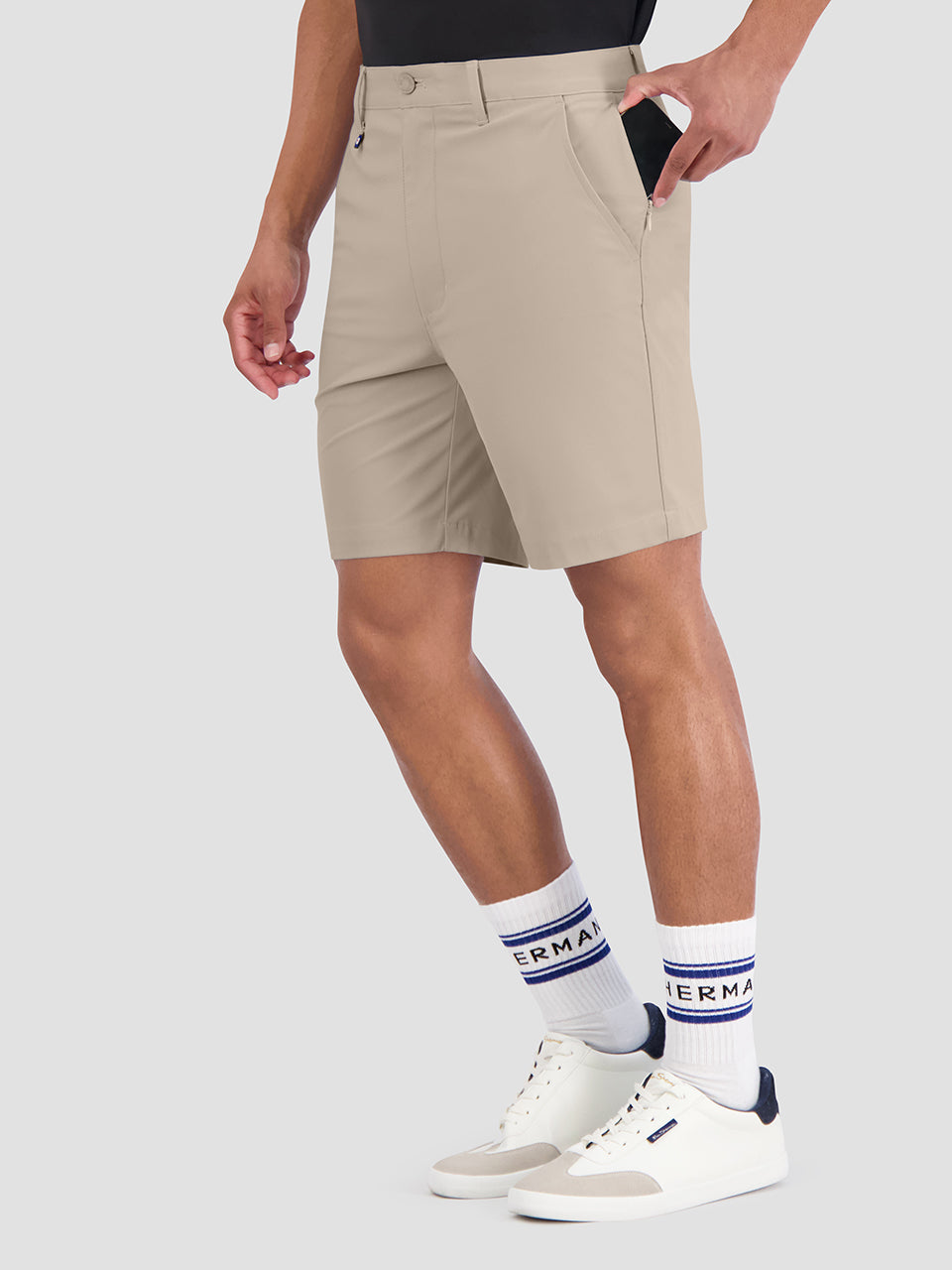 Ben Sherman 4Way Stretch Tech Shorts Khaki | QFRGBOD-91