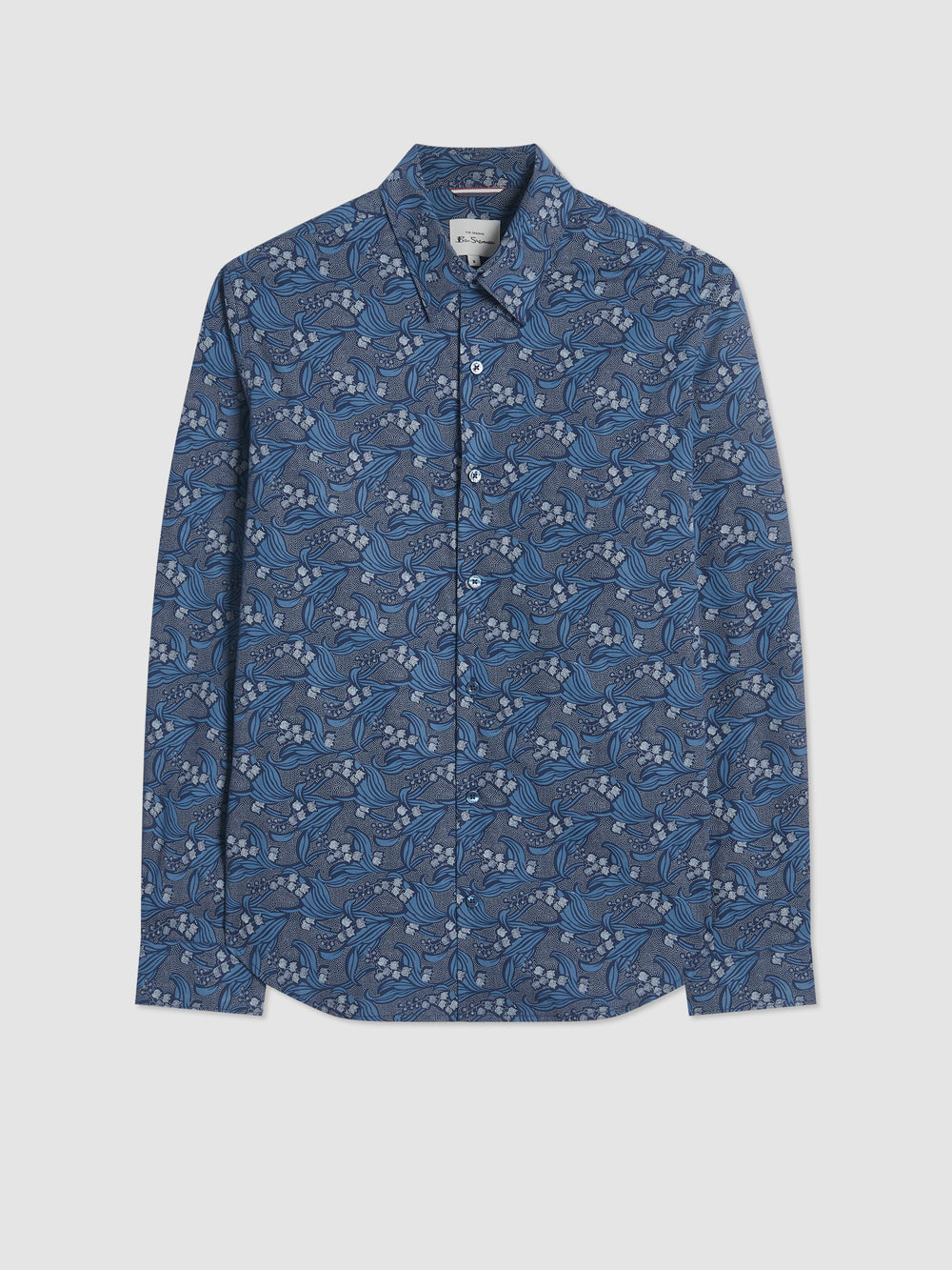 Ben Sherman Art Nouveau Floral Shirts Navy | QUTVAWJ-06