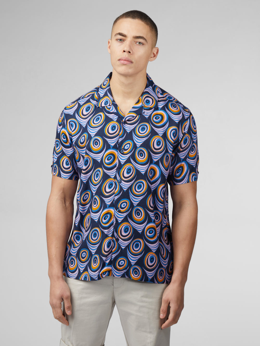 Ben Sherman B by Ben Sherman Psychedelic Print Shirts Purple | IBZHERY-18