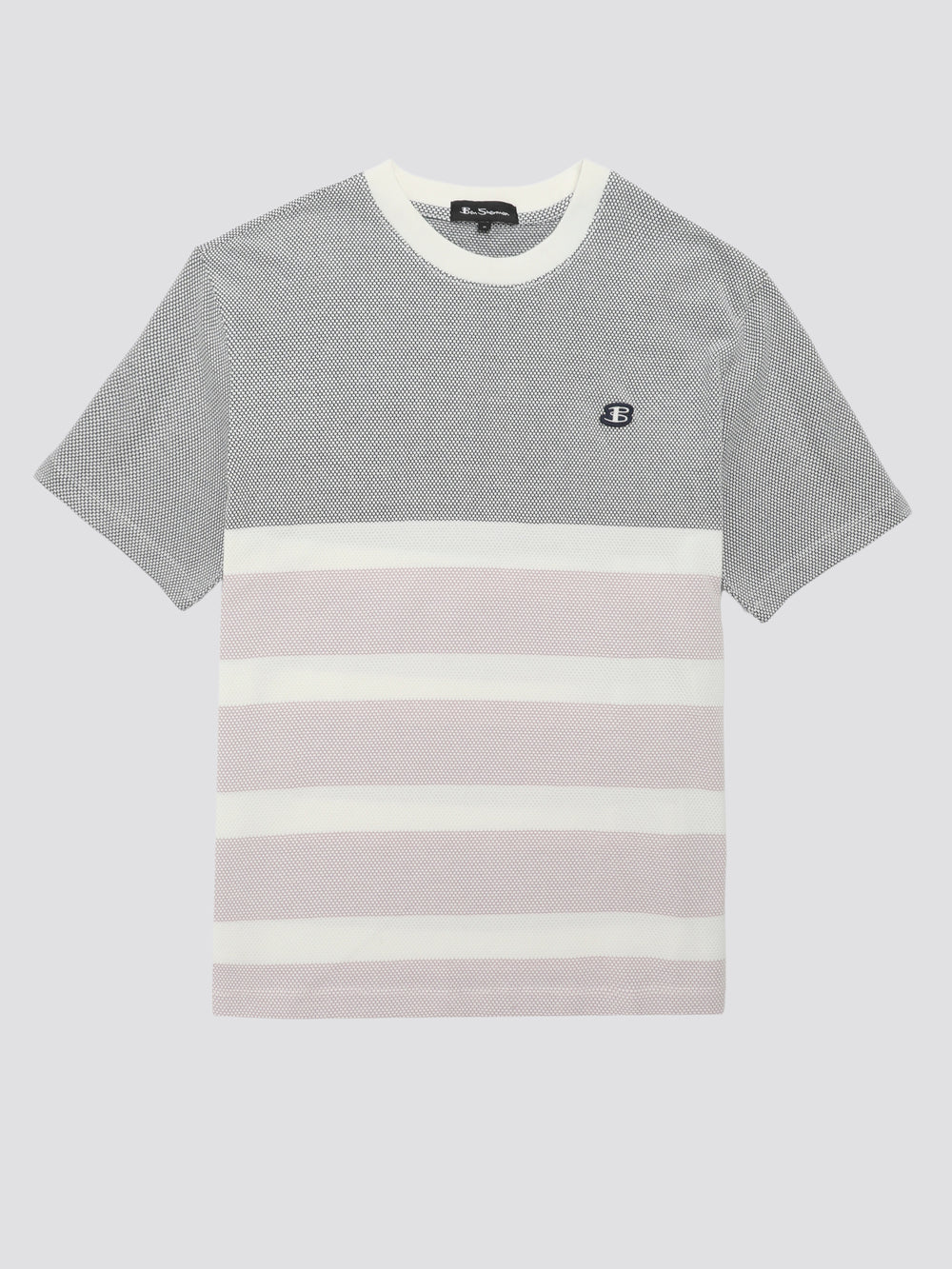 Ben Sherman B by Ben Sherman Textured Block Stripe T-Shirt Navy | HSQGVNE-05