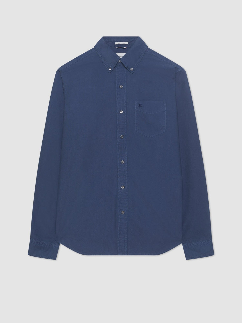 Ben Sherman Beatnik Oxford Garment Dye Shirts Indigo | UWDXFLJ-54