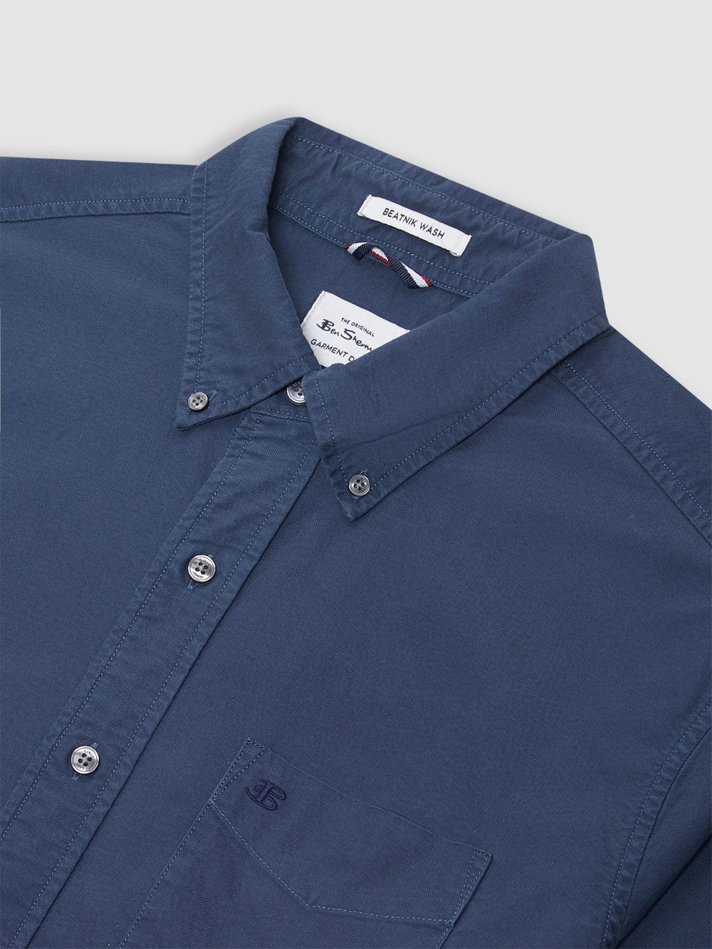 Ben Sherman Beatnik Oxford Garment Dye Shirts Indigo | UWDXFLJ-54