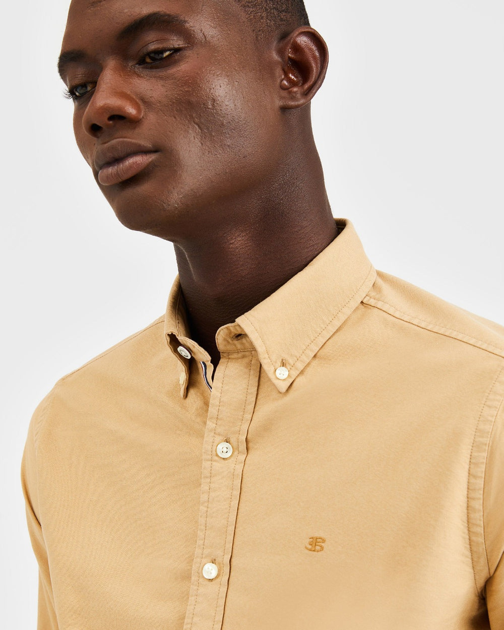 Ben Sherman Beatnik Oxford Garment Dye Shirts Khaki | QDLETKF-35