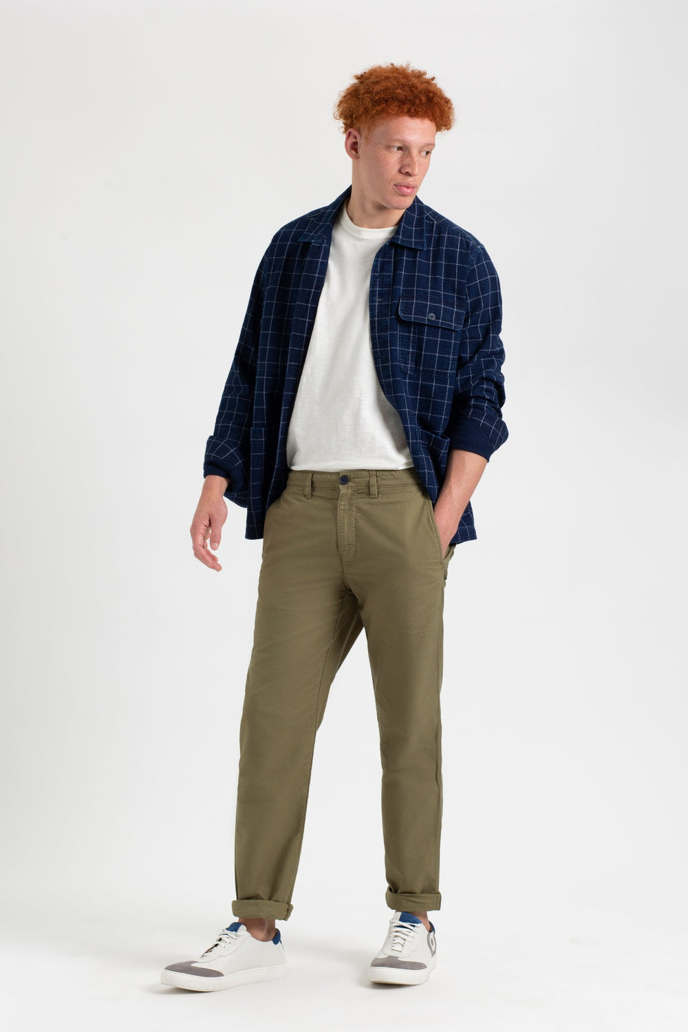 Ben Sherman Beatnik Oxford Slim Taper Garment Dye Chino Pants Light Olive | DQCOZJE-59