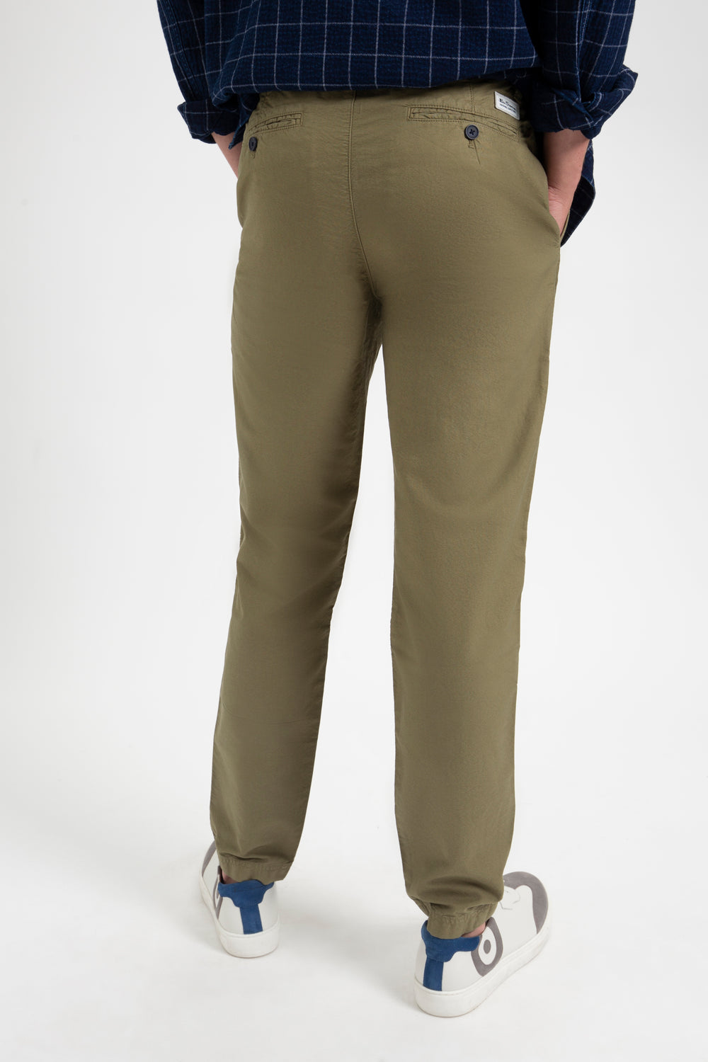 Ben Sherman Beatnik Oxford Slim Taper Garment Dye Chino Pants Light Olive | DQCOZJE-59