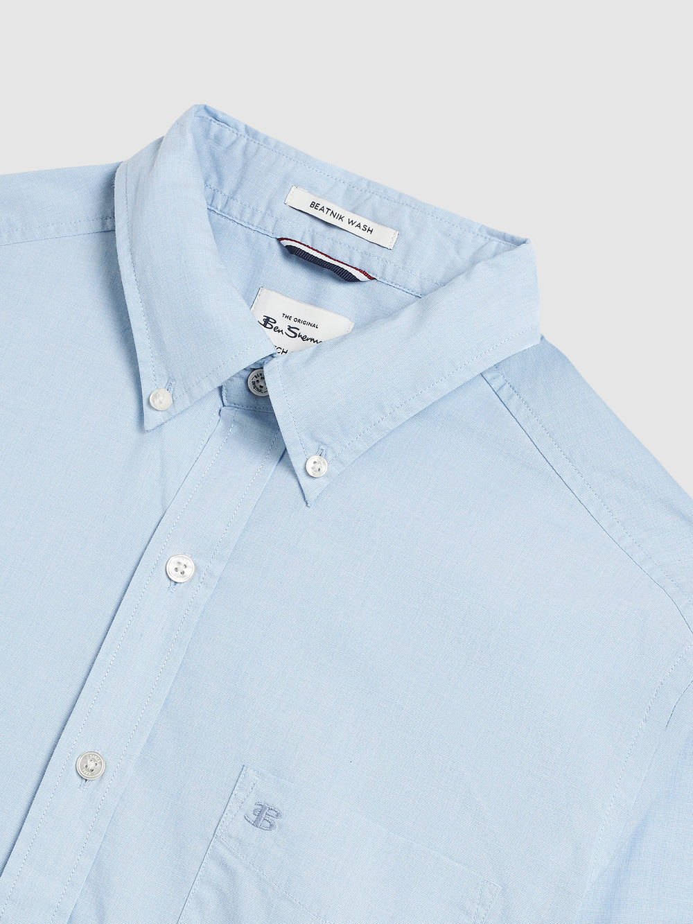 Ben Sherman Beatnik Wash Long-Sleeve Shirts Blue | SAKVLJF-72