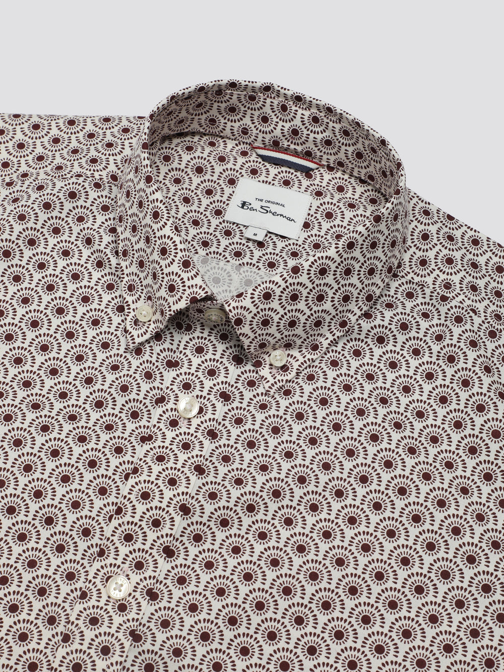 Ben Sherman Block Geo Shirts Dark Red | ZVSCYIX-08