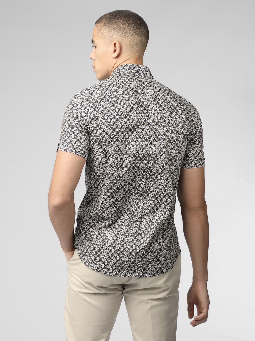 Ben Sherman Block Geo Shirts Grey | VYKZAWM-98