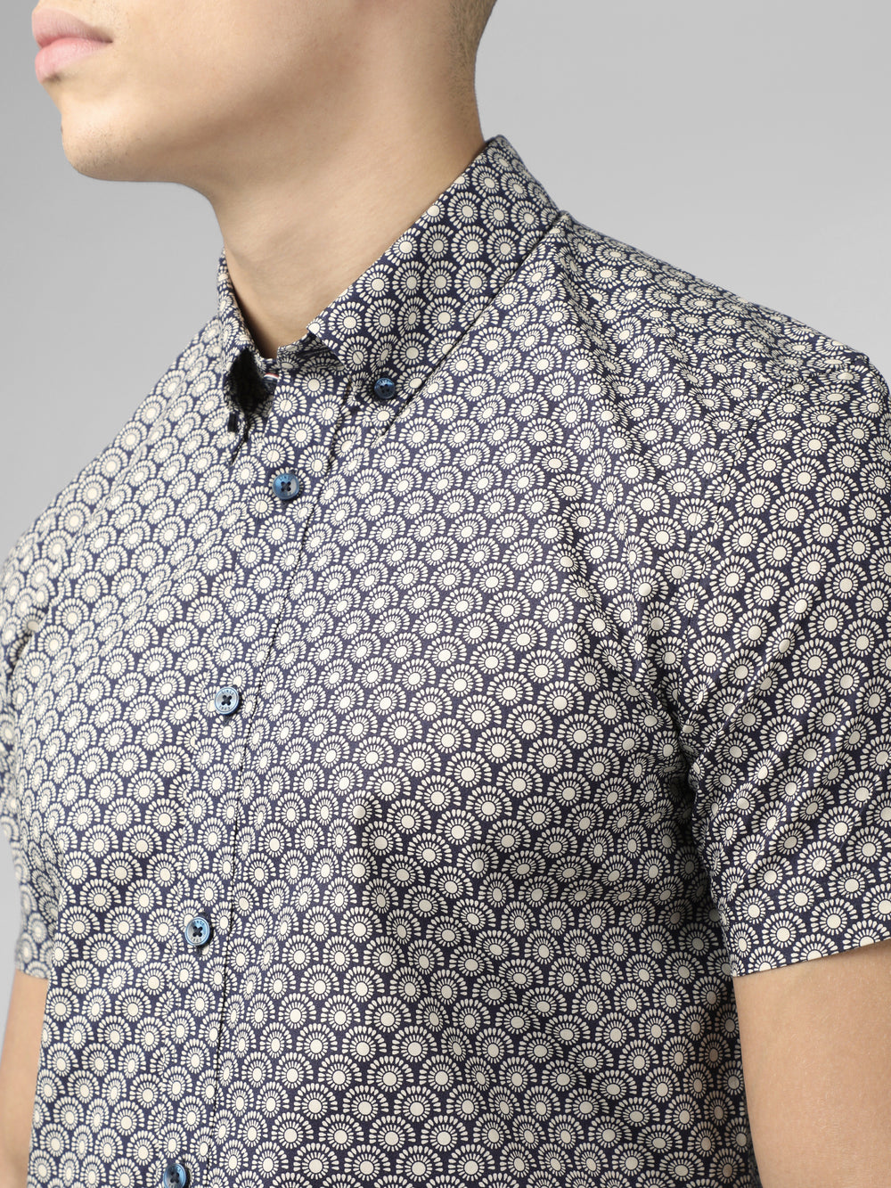 Ben Sherman Block Geo Shirts Grey | VYKZAWM-98