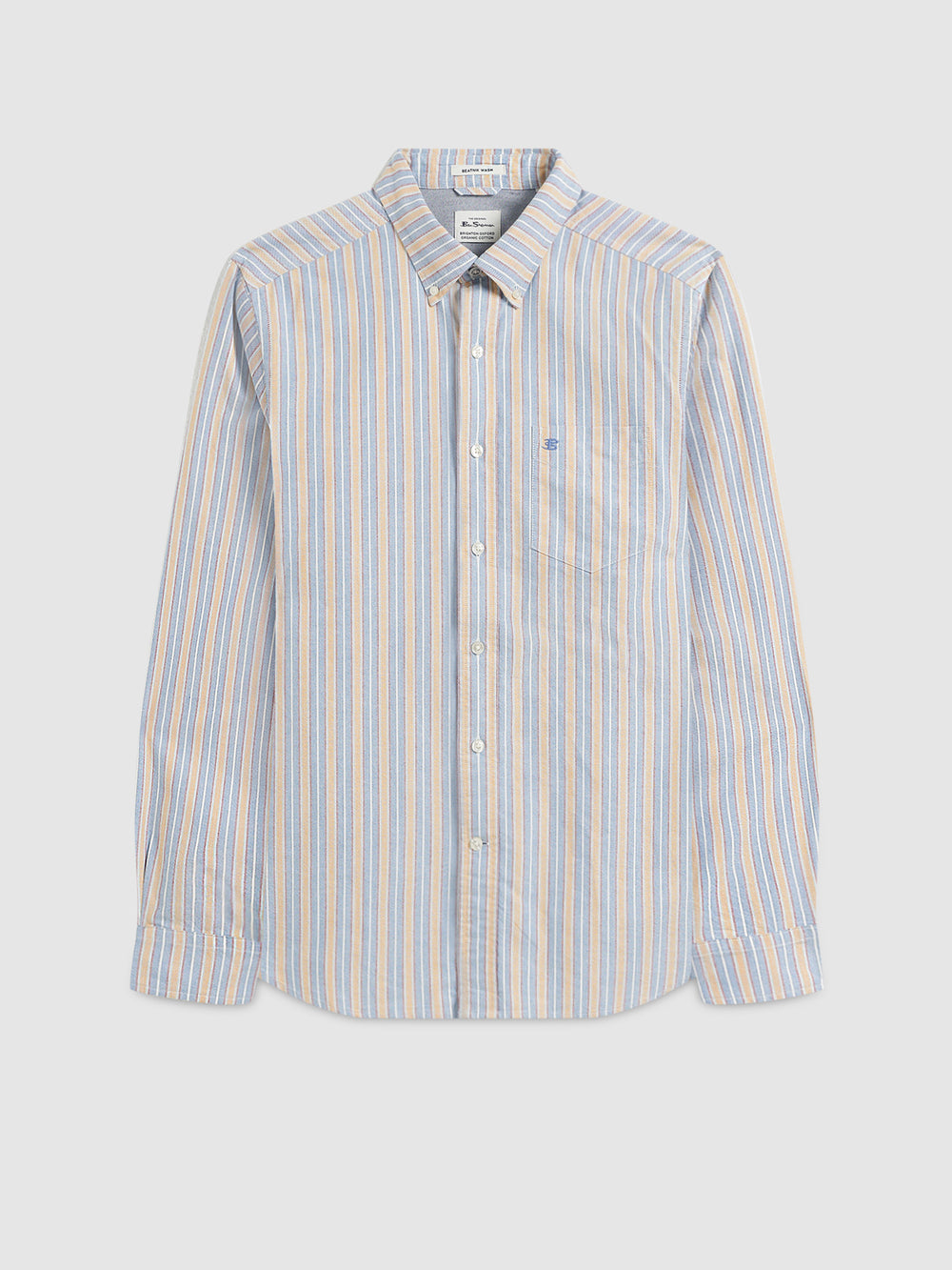 Ben Sherman Brighton Oxford Organic Shirts Blue Multicolor | LROFTXQ-76