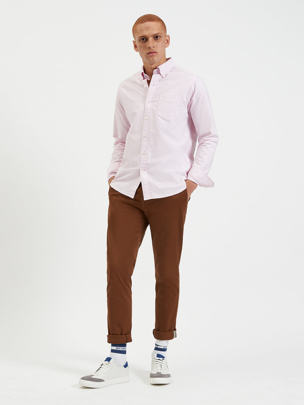 Ben Sherman Brighton Oxford Organic Shirts Pink | TYNKZMV-17