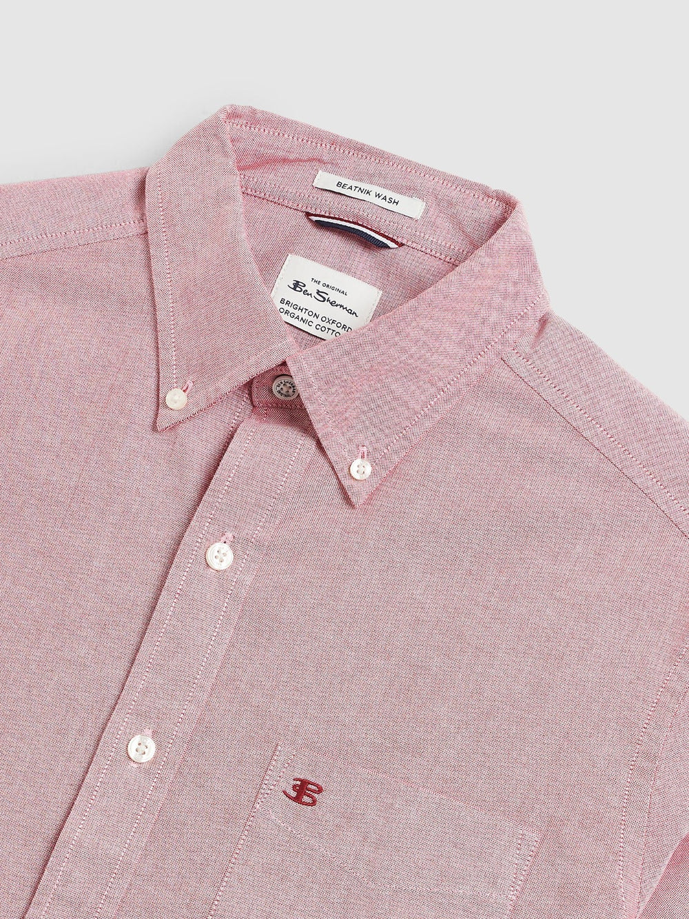 Ben Sherman Brighton Oxford Organic Shirts Light Red | JONWKVH-08