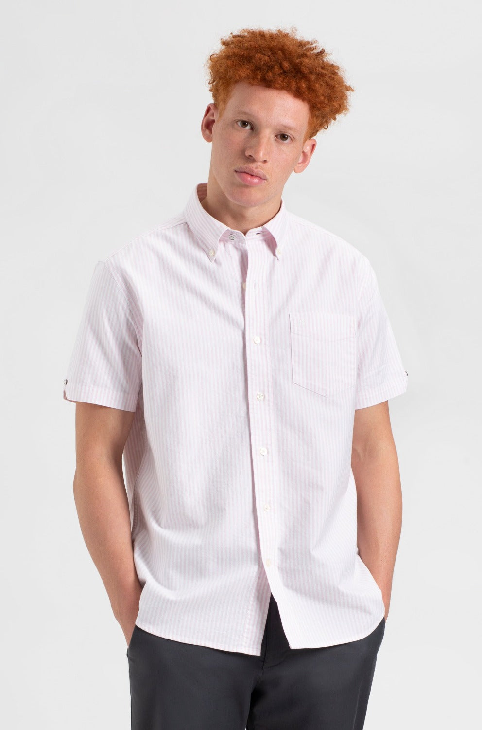 Ben Sherman Brighton Oxford Shirts Pink Stripes | ZLVIGEF-69