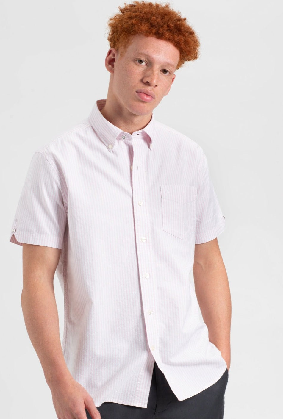 Ben Sherman Brighton Oxford Shirts Pink Stripes | ZLVIGEF-69