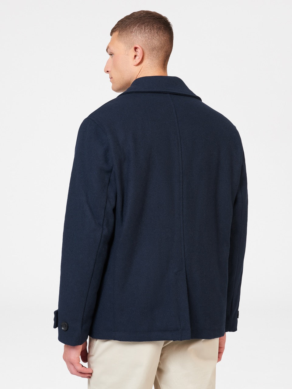 Ben Sherman Classic Wool Blend Midnight Jackets Black | BLXQARD-76