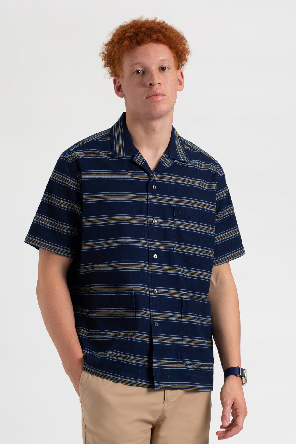 Ben Sherman Dalston Blues Lightweight Stripe Shirts Indigo | HCIOFBV-93