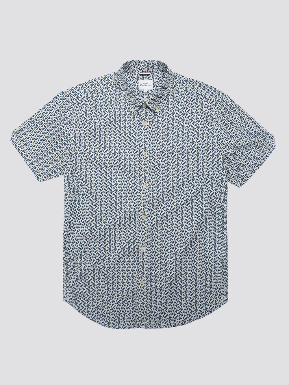 Ben Sherman Geo Wave Denim Shirts Blue | YLZRPUB-90