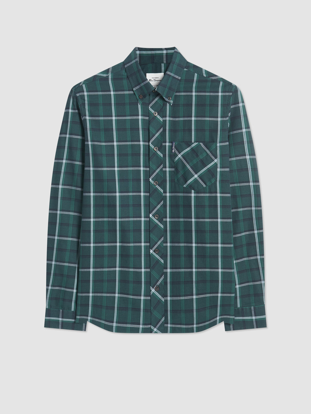 Ben Sherman Grid Check Shirts Green | ZDVYHKN-80