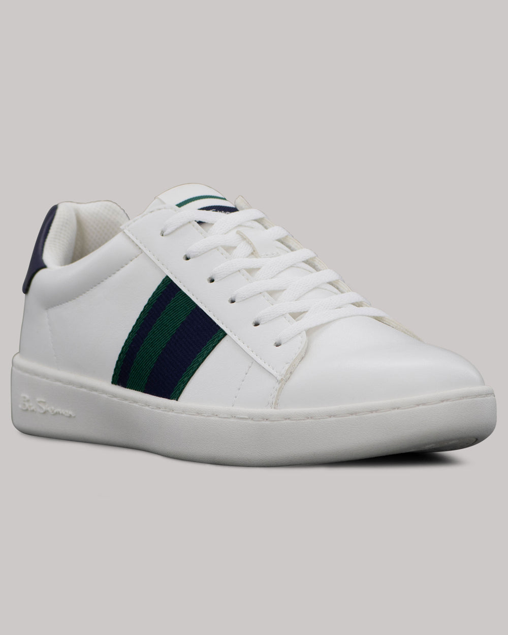 Ben Sherman Hampton Stripe Sneakers White / Navy / Green | GNYIHSM-73