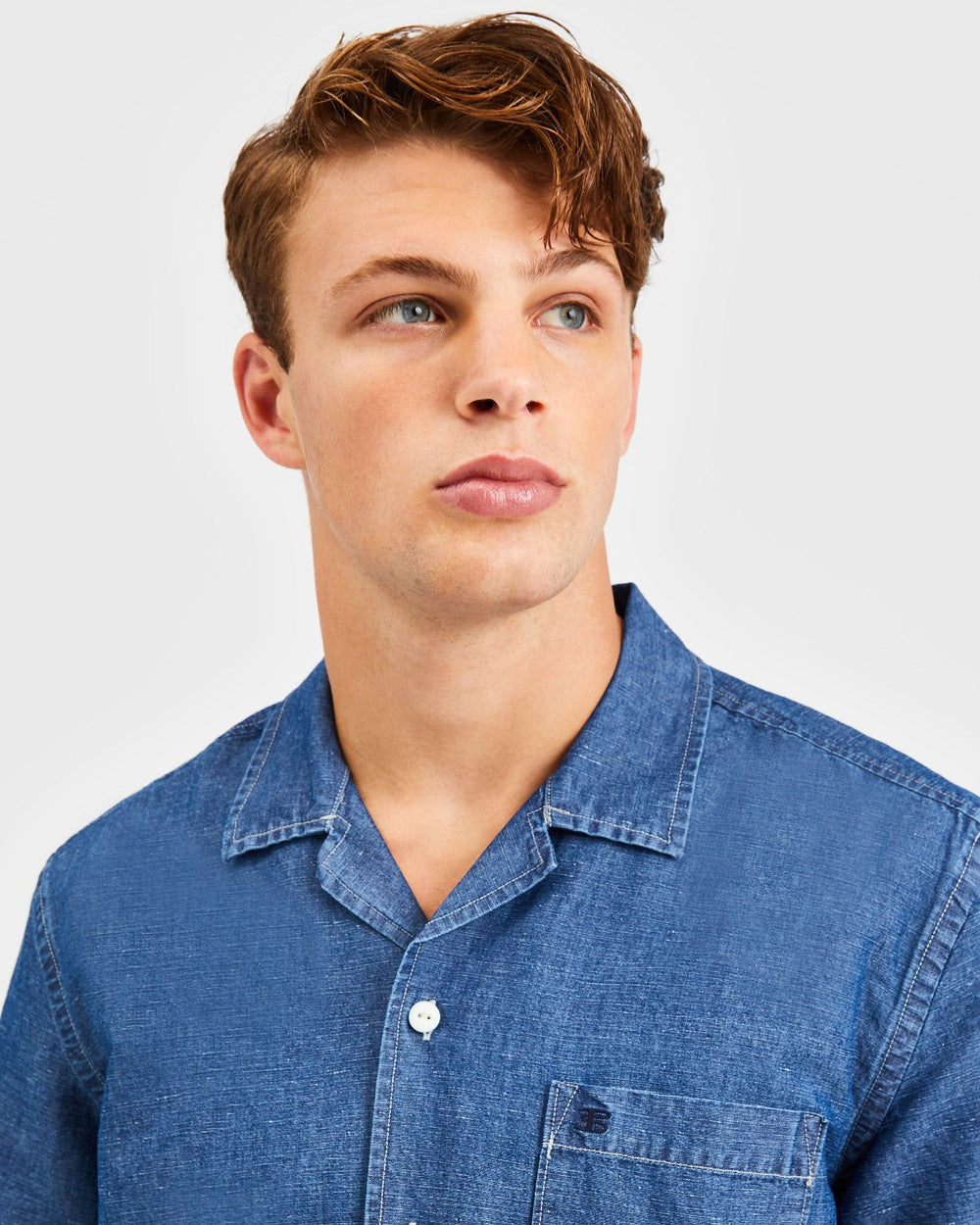 Ben Sherman Hastings Garment Dye Chambray Shirts Indigo | COBNKUW-41