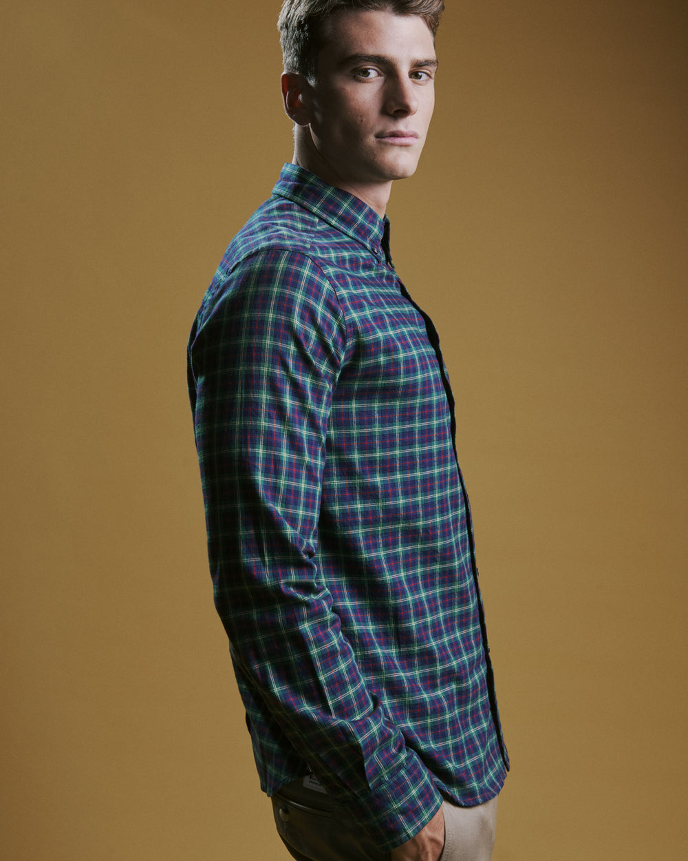 Ben Sherman House Tartan Twill Shirts Green | FJKYDGI-39