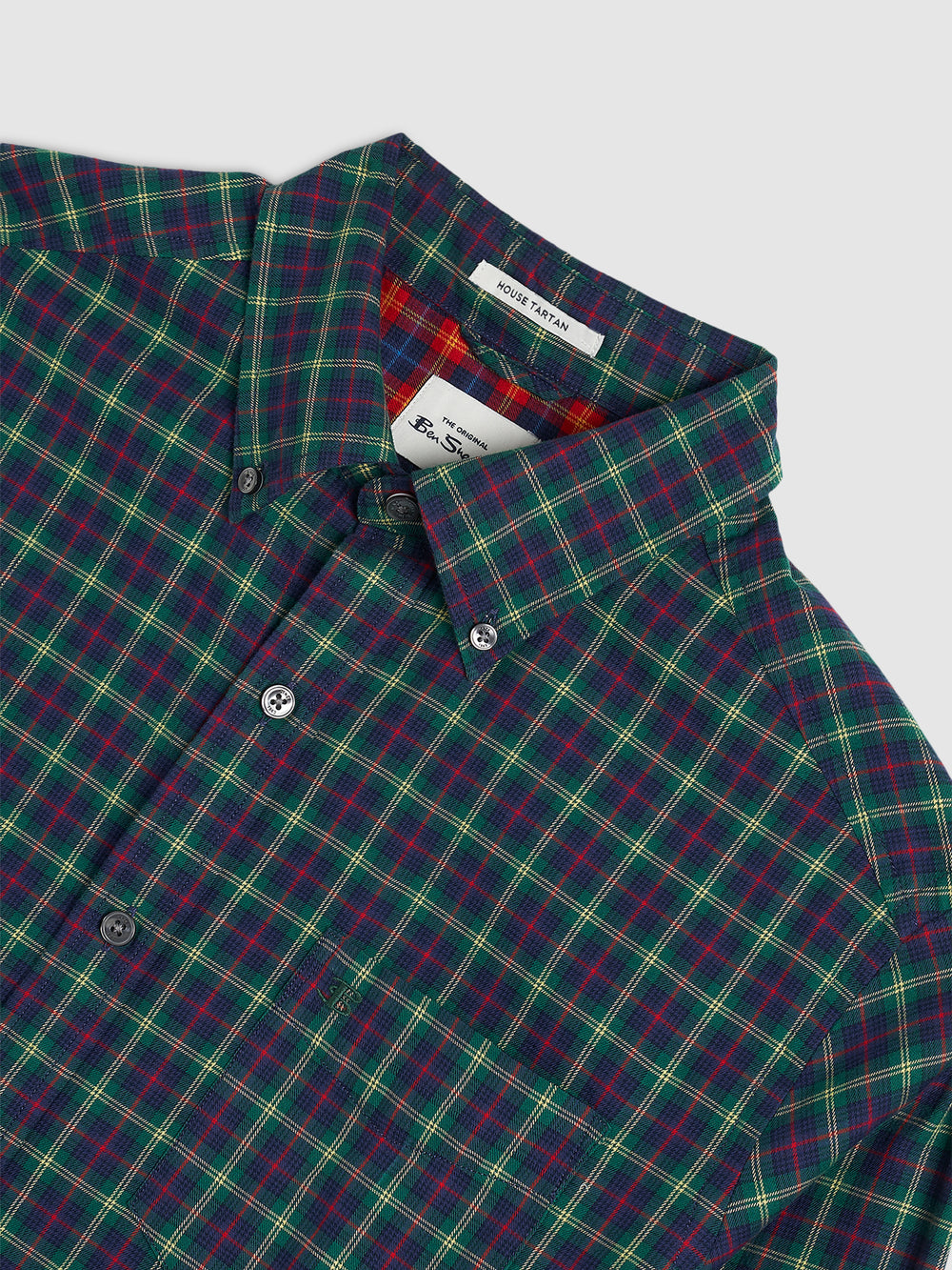 Ben Sherman House Tartan Twill Shirts Green | FJKYDGI-39