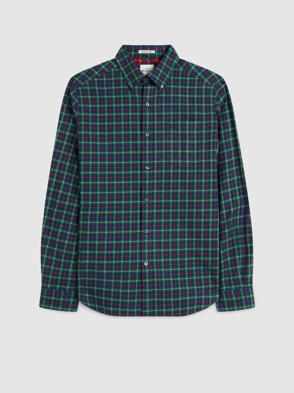 Ben Sherman House Tartan Twill Shirts Green | FJKYDGI-39