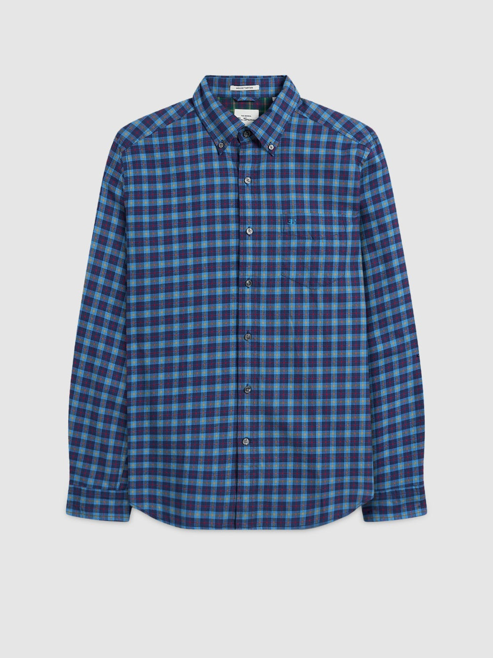 Ben Sherman House Tartan Twill Shirts Navy | DZONXRE-92