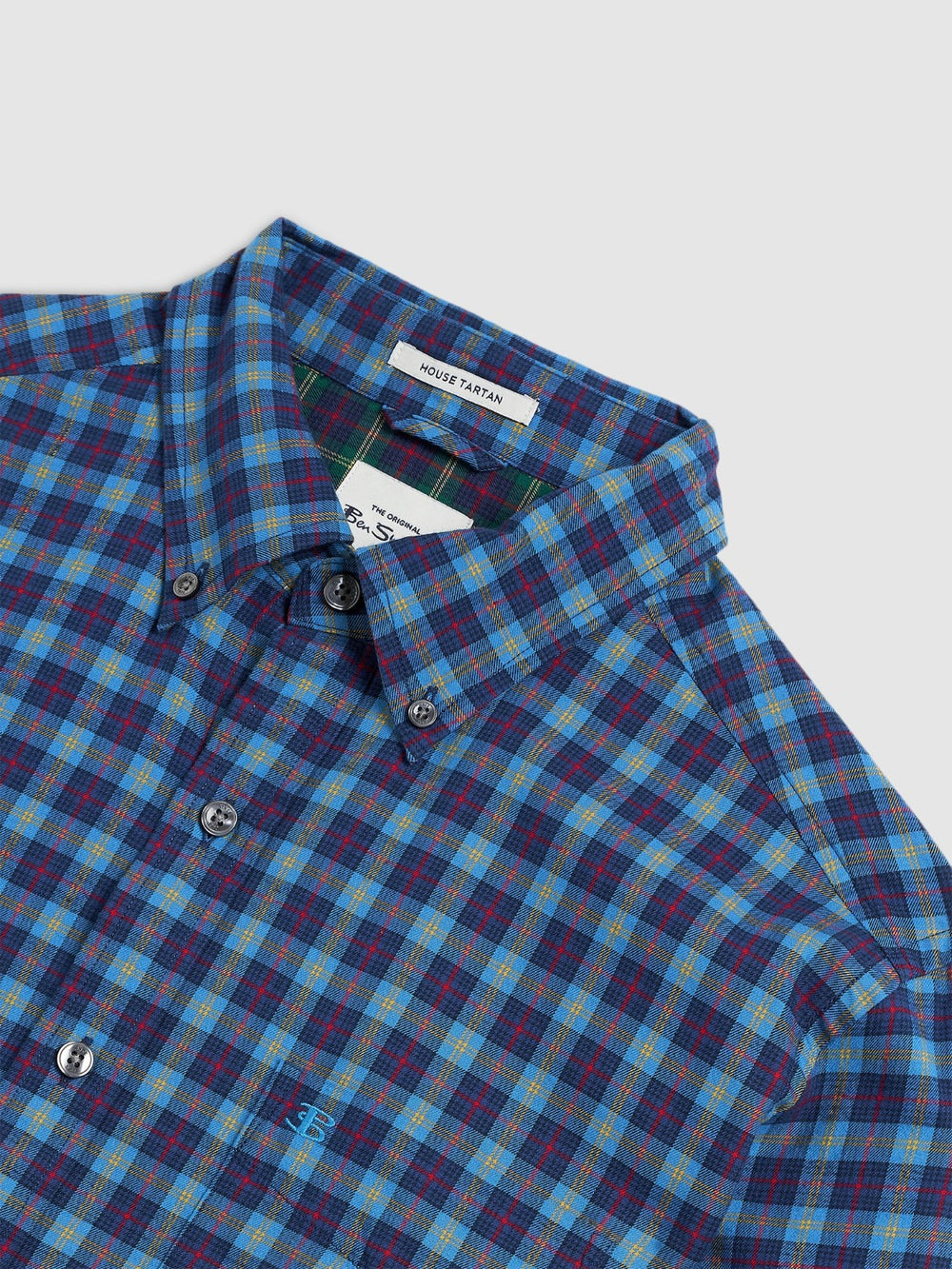 Ben Sherman House Tartan Twill Shirts Navy | DZONXRE-92