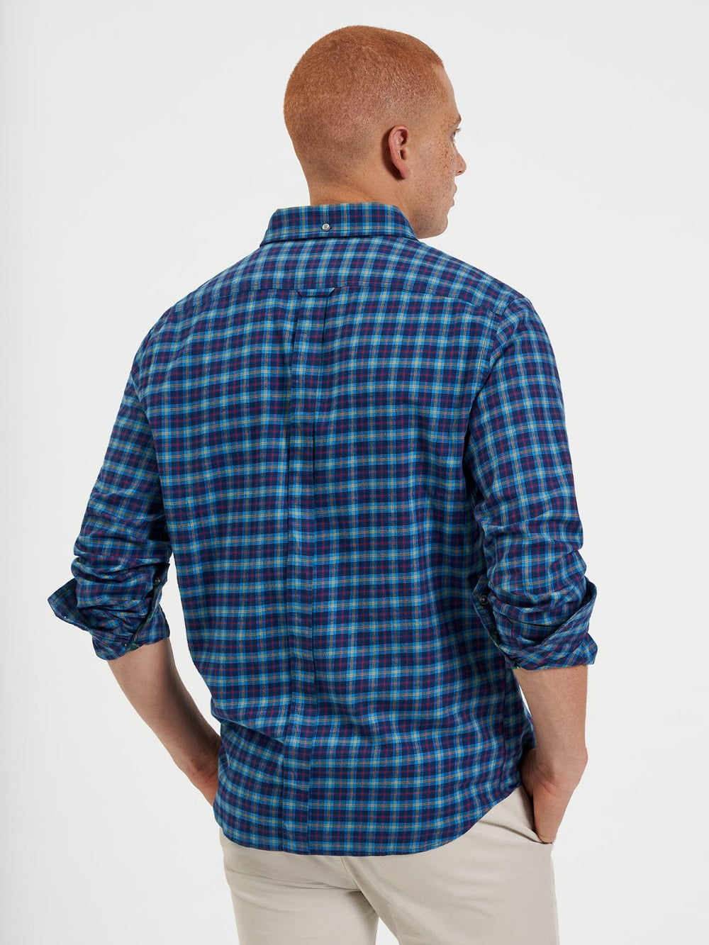 Ben Sherman House Tartan Twill Shirts Navy | DZONXRE-92