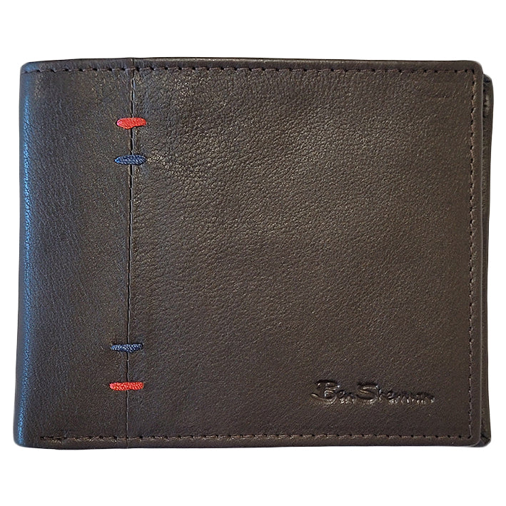 Ben Sherman Irvine Bill Fold Leather Wallets Brown | NJFHOUY-49