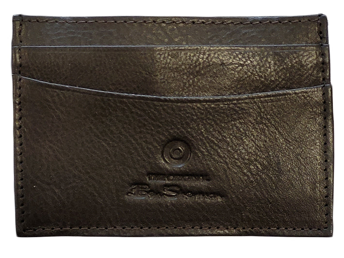 Ben Sherman Koki Leather Card Holder Wallets Brown | GESQBRK-60