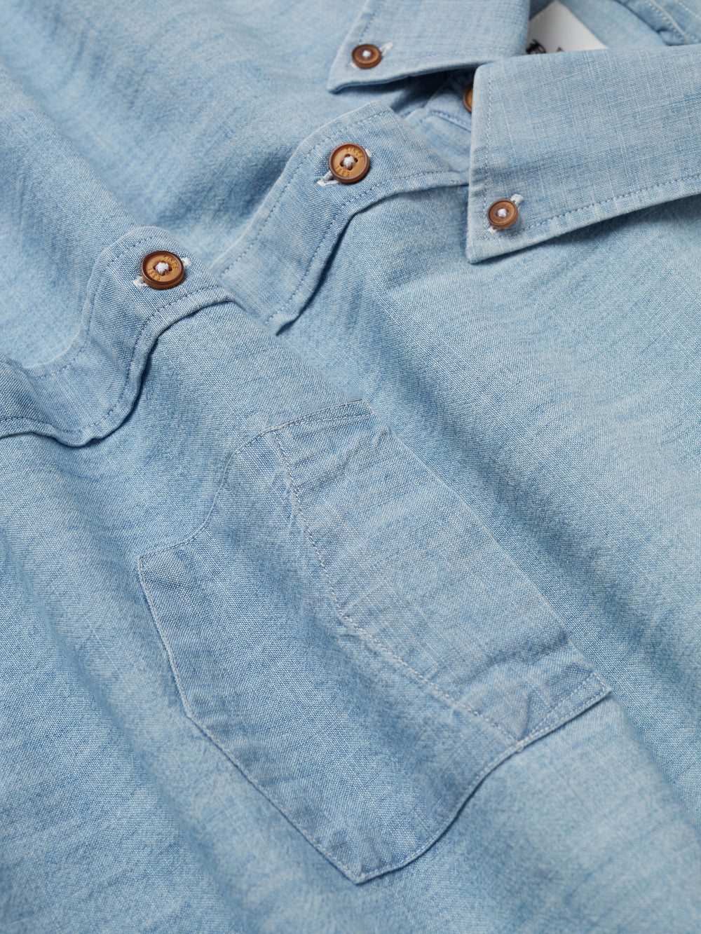 Ben Sherman Long-Sleeve Chambray Shirts Blue / Navy | EQNFCSI-64