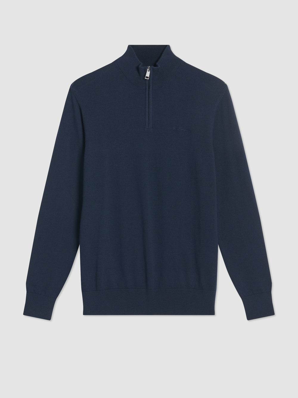 Ben Sherman Merino Half-Zip Knitwear Navy | ABZCPQE-35