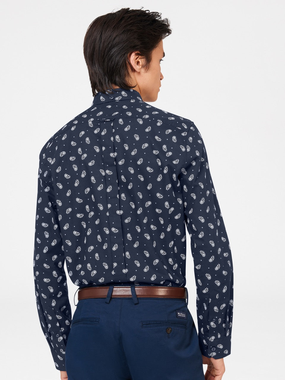 Ben Sherman Micro Paisley Shirts Navy | TNMVDQP-25