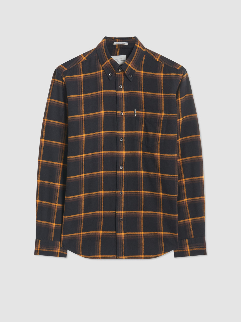 Ben Sherman Oversized Brushed Check Shirts Black | JWSKOMZ-04