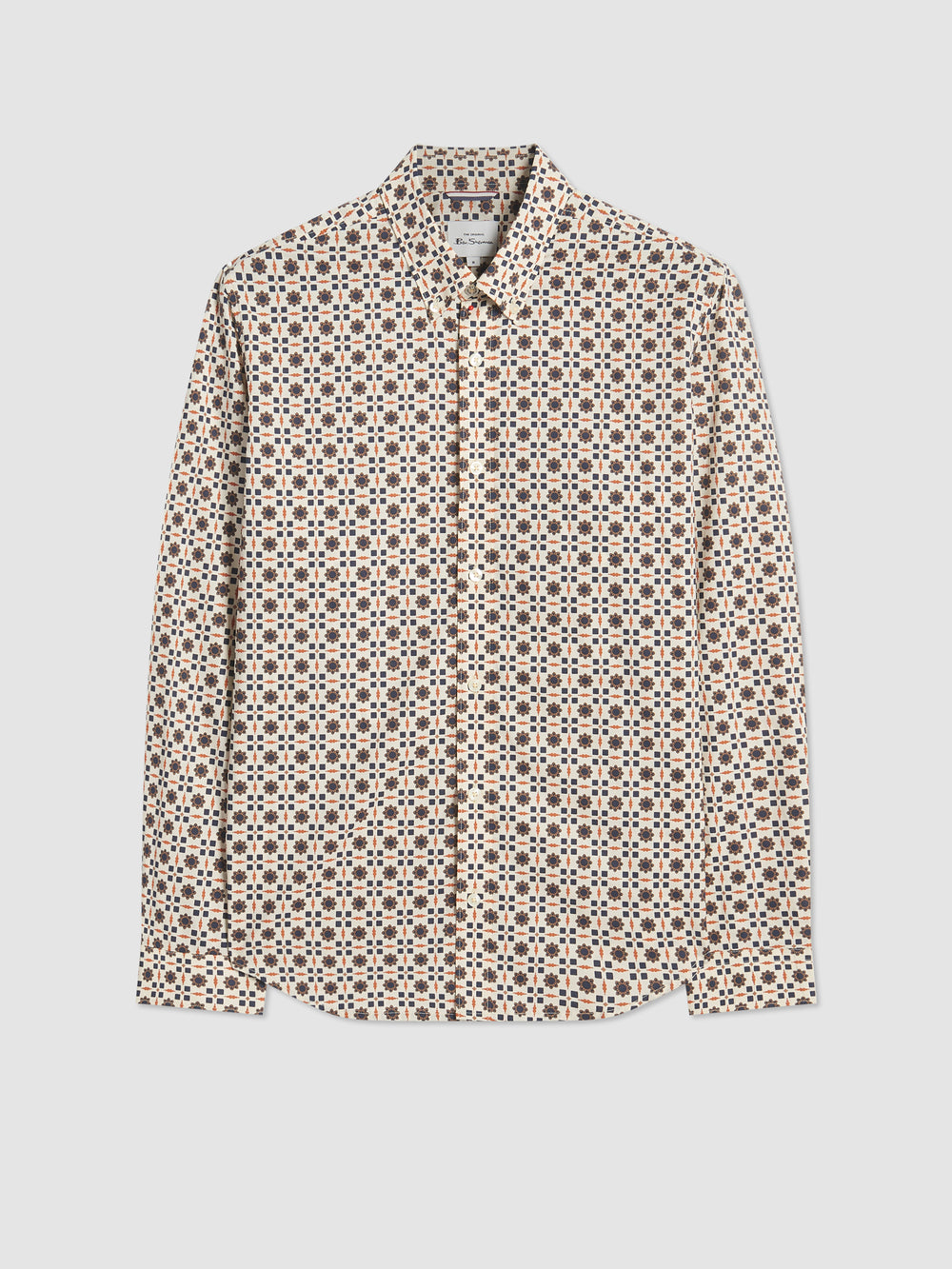 Ben Sherman Retro Foulard Print Slim Fit Shirts Brown | QLPRVTD-42