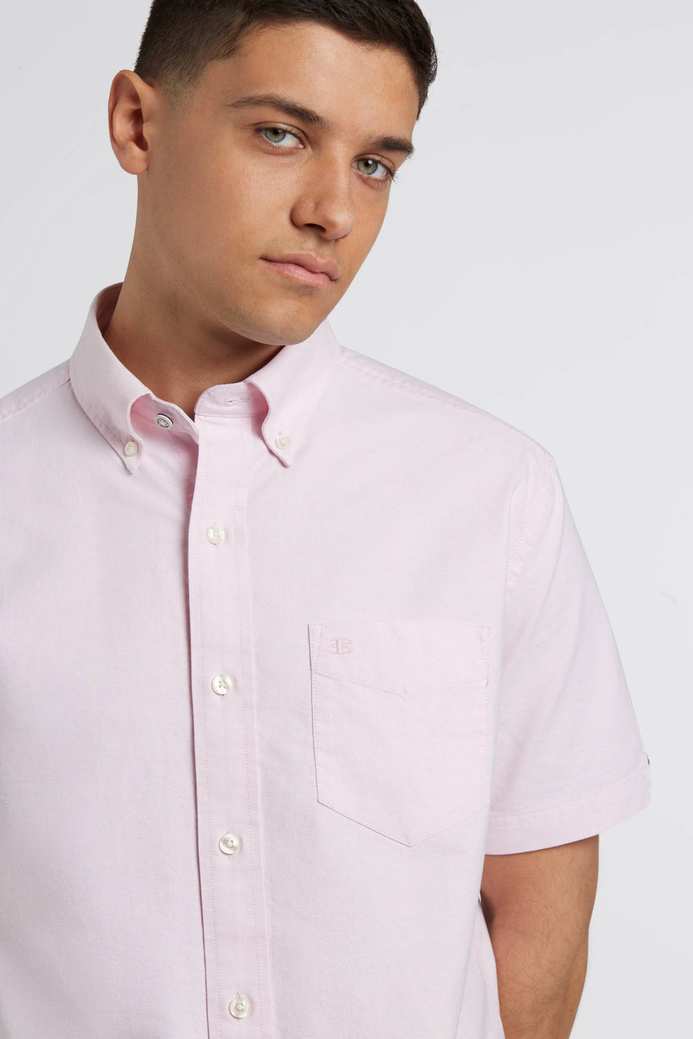 Ben Sherman Short Sleeve Brighton Oxford Organic Shirts Pink | TICLHOV-82