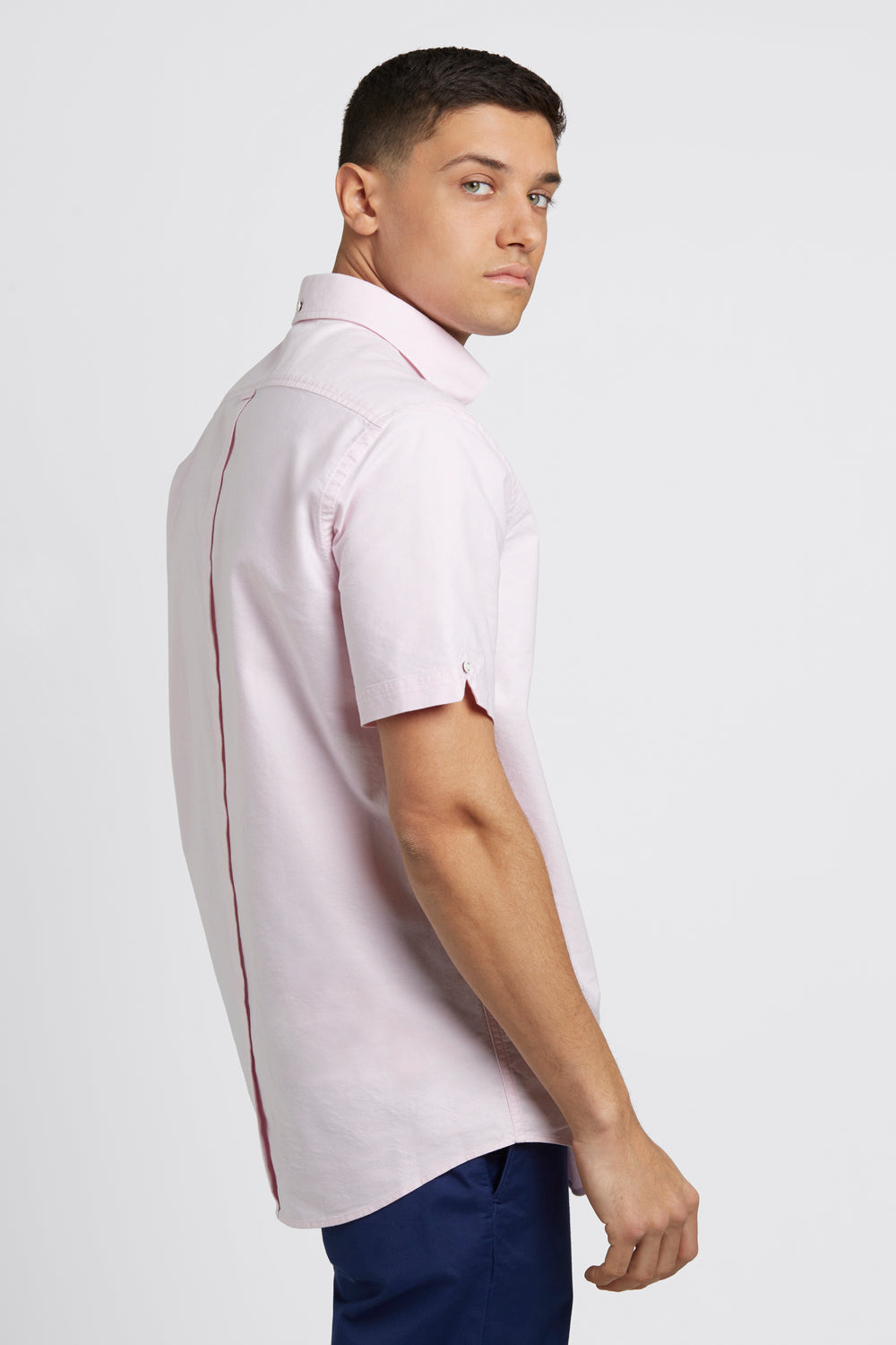 Ben Sherman Short Sleeve Brighton Oxford Organic Shirts Pink | TICLHOV-82